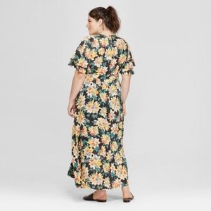 Floral Print Wrap Maxi Dress